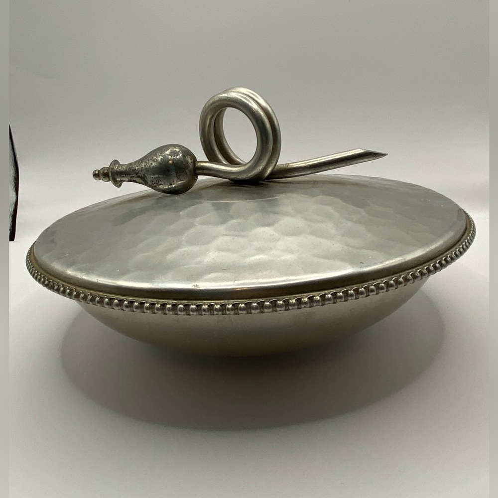 Vintage B.W. Buenilum Hammered Covered Serving Dish